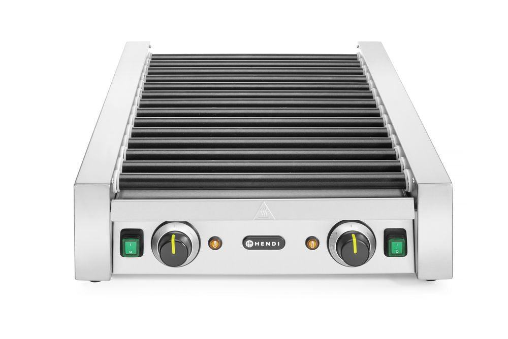 Grill rotante per salsicce - due zone, HENDI, 14 rulli, 230V/1480W, 520x650x(H)176mm