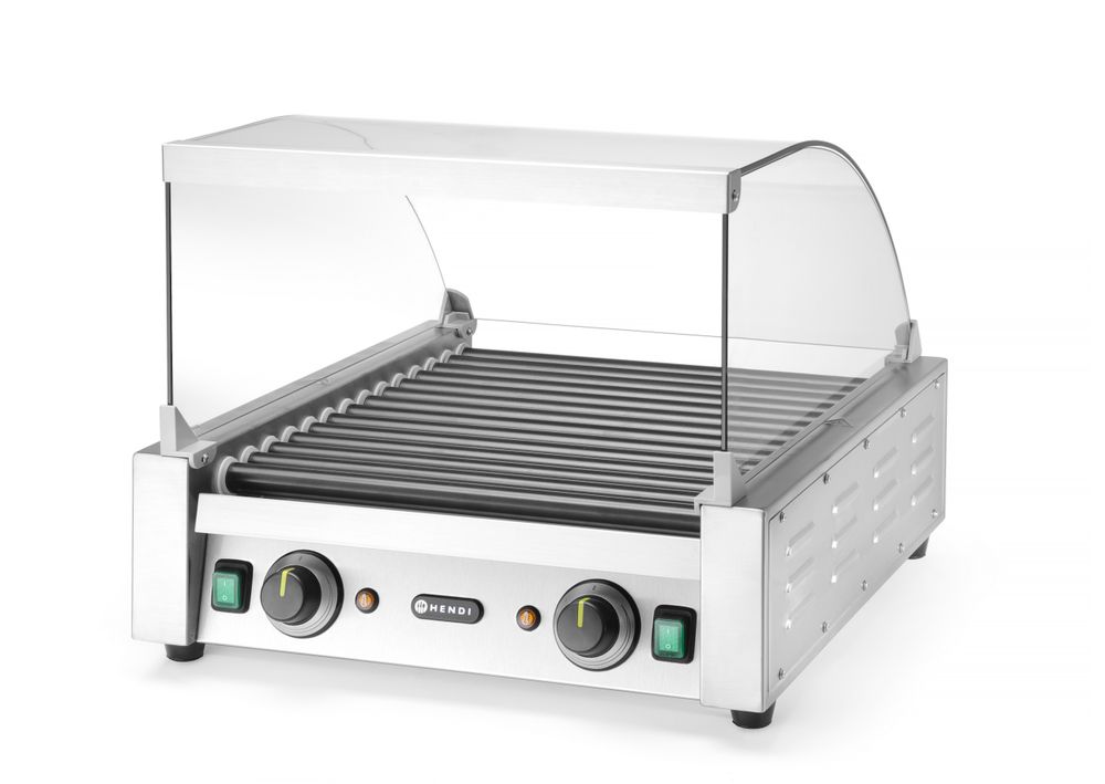 Copertura in vetro per grill rotante per salsicce, HENDI, Per griglia rotante da 14 (268735), 470x591x(H)250mm