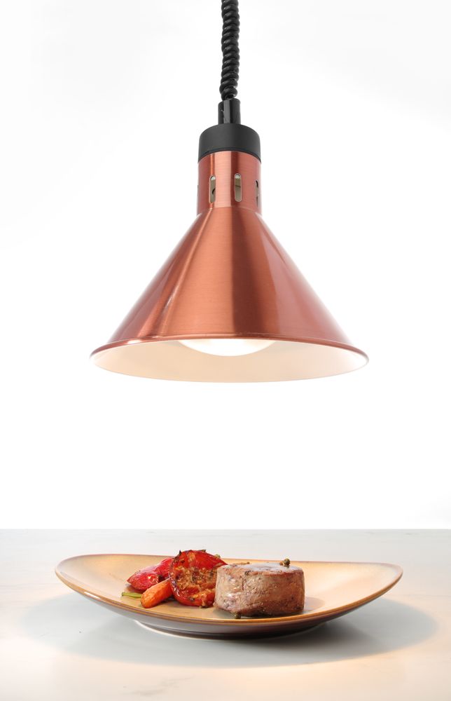 Lampada termica conica regolabile, HENDI, Rame, 230V/250W, ⌀275x(H)250mm