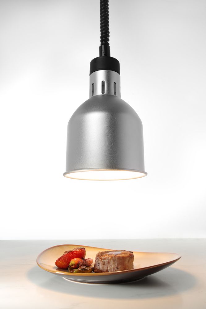 Lampada termica cilindrica regolabile, HENDI, Argento, 230V/250W, ⌀175x(H)250mm