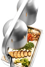 Scaldavivande a lampade infrarosse, 2, HENDI, Argento, 230V/250W, 453x360x(H)790mm