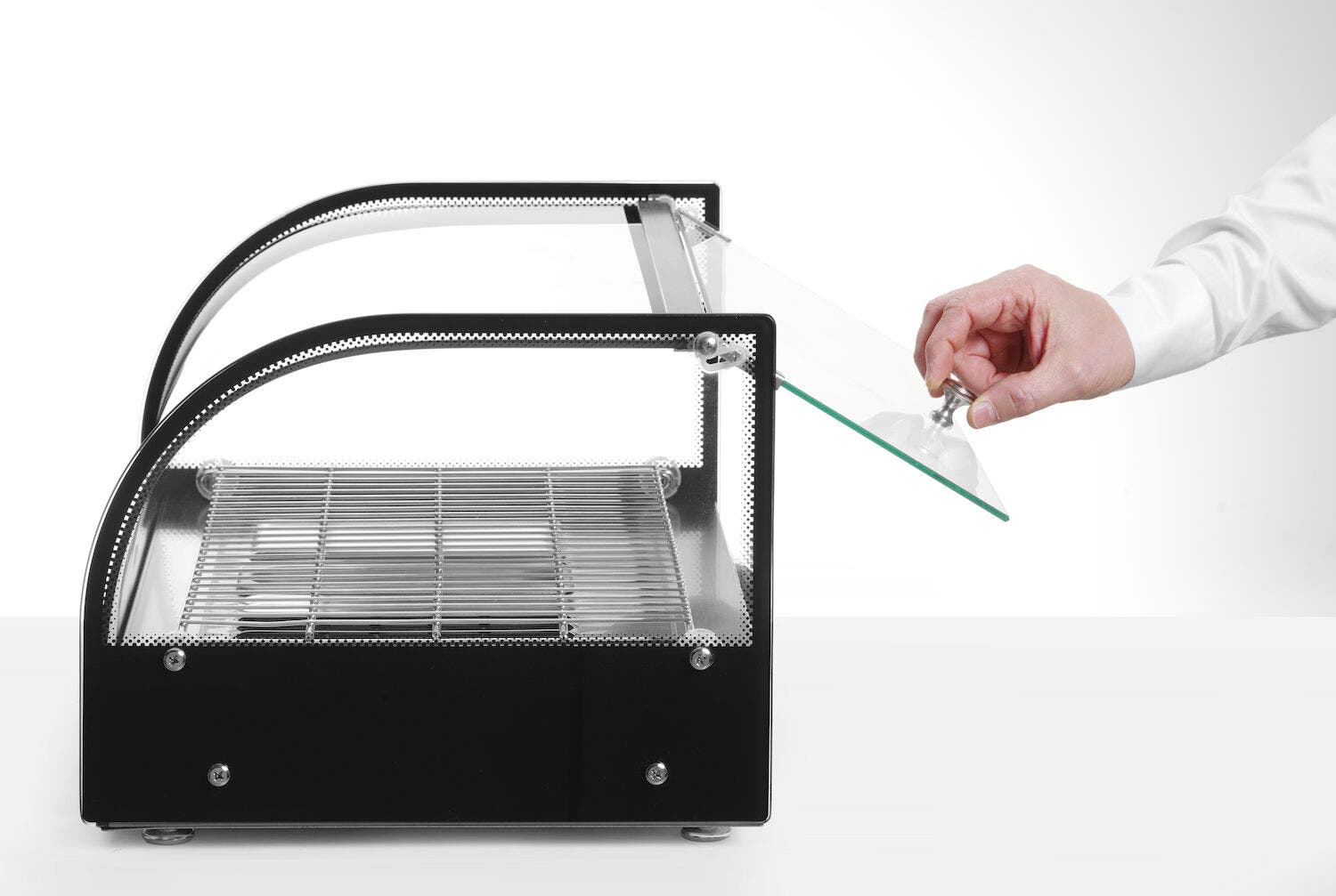 Display da banco riscaldato, HENDI, Singola, Nero