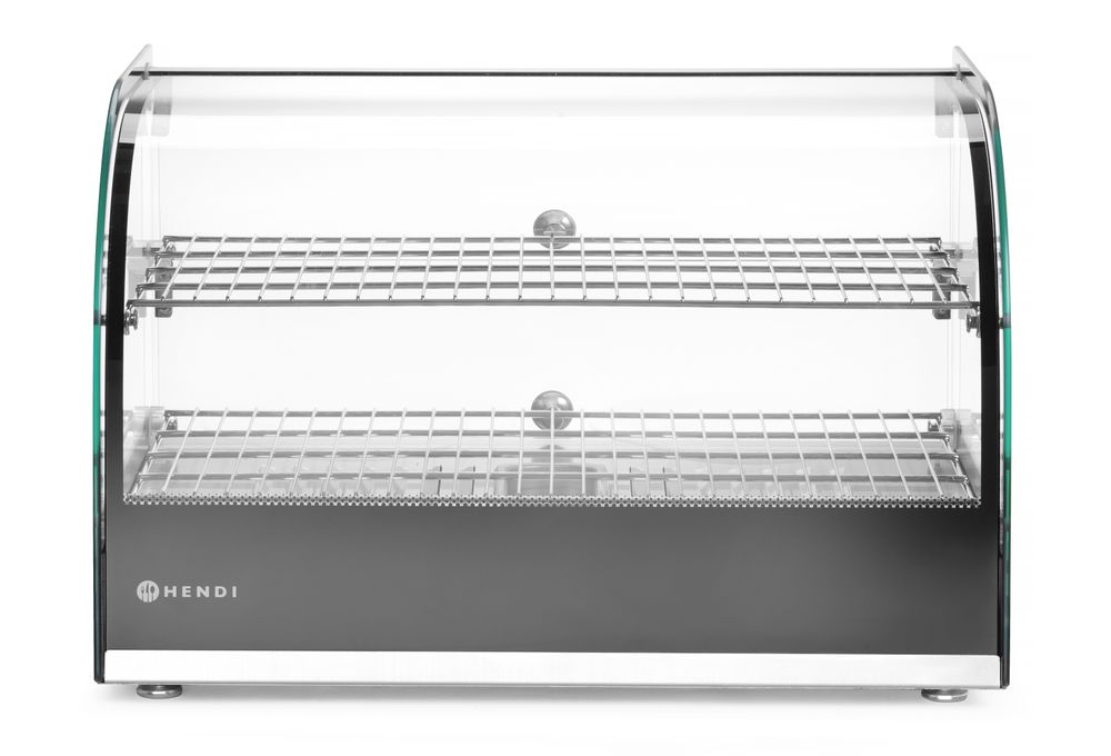 Vetrina calda a due ripiani, HENDI, Doppia, Nero, 220-240V/800W, 554x376x(H)376mm