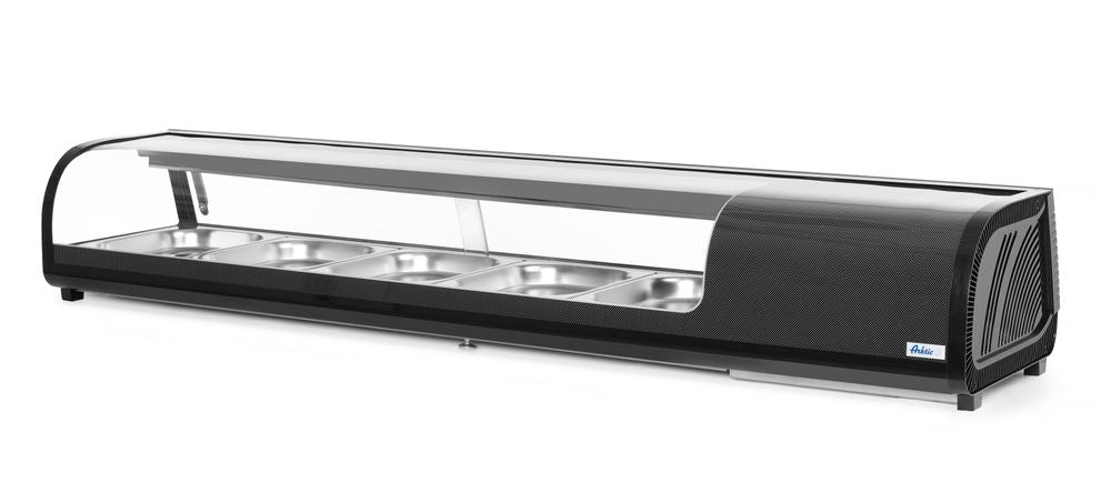 Display sushi, Arktic, Nero, 220-240V/190W, 1800x420x(H)265mm