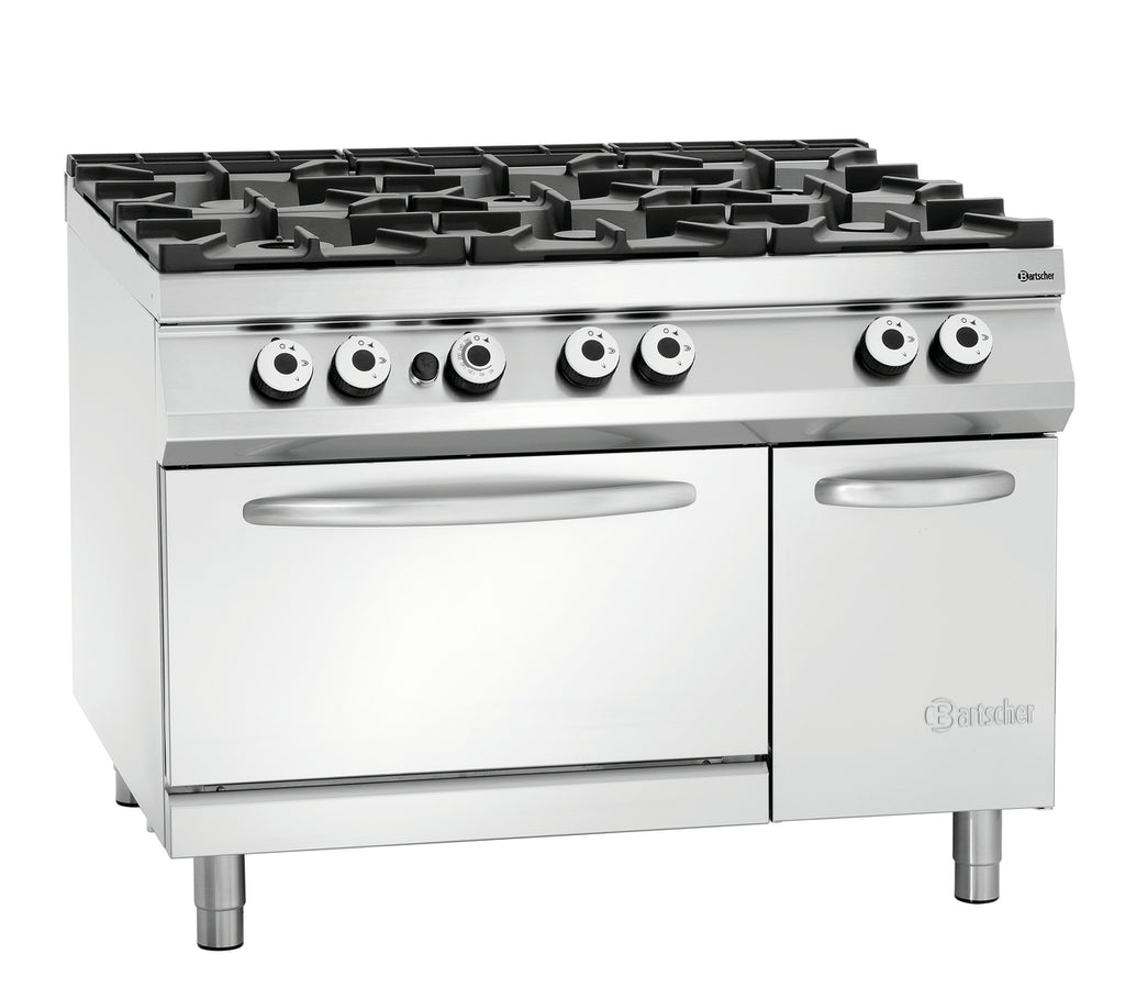 Cucina a gas a 6 fuochi, GBO 2/1GN, NS