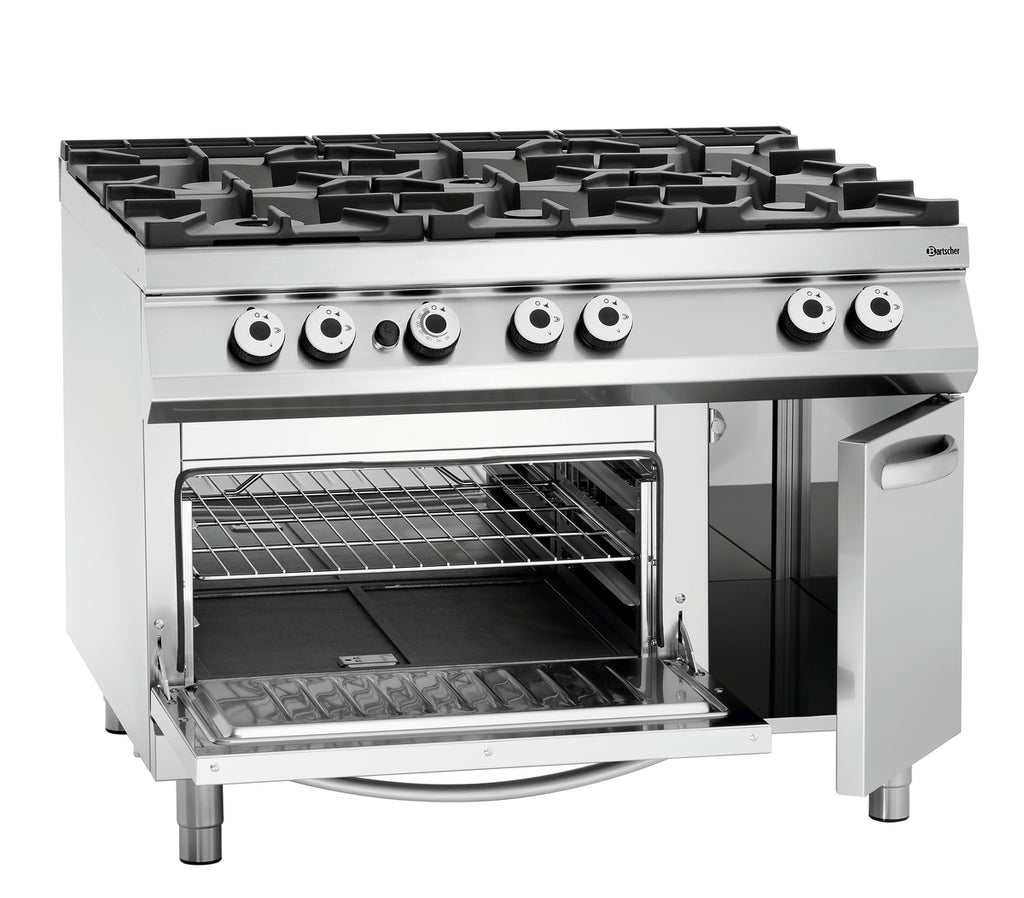 Cucina a gas a 6 fuochi, GBO 2/1GN, NS