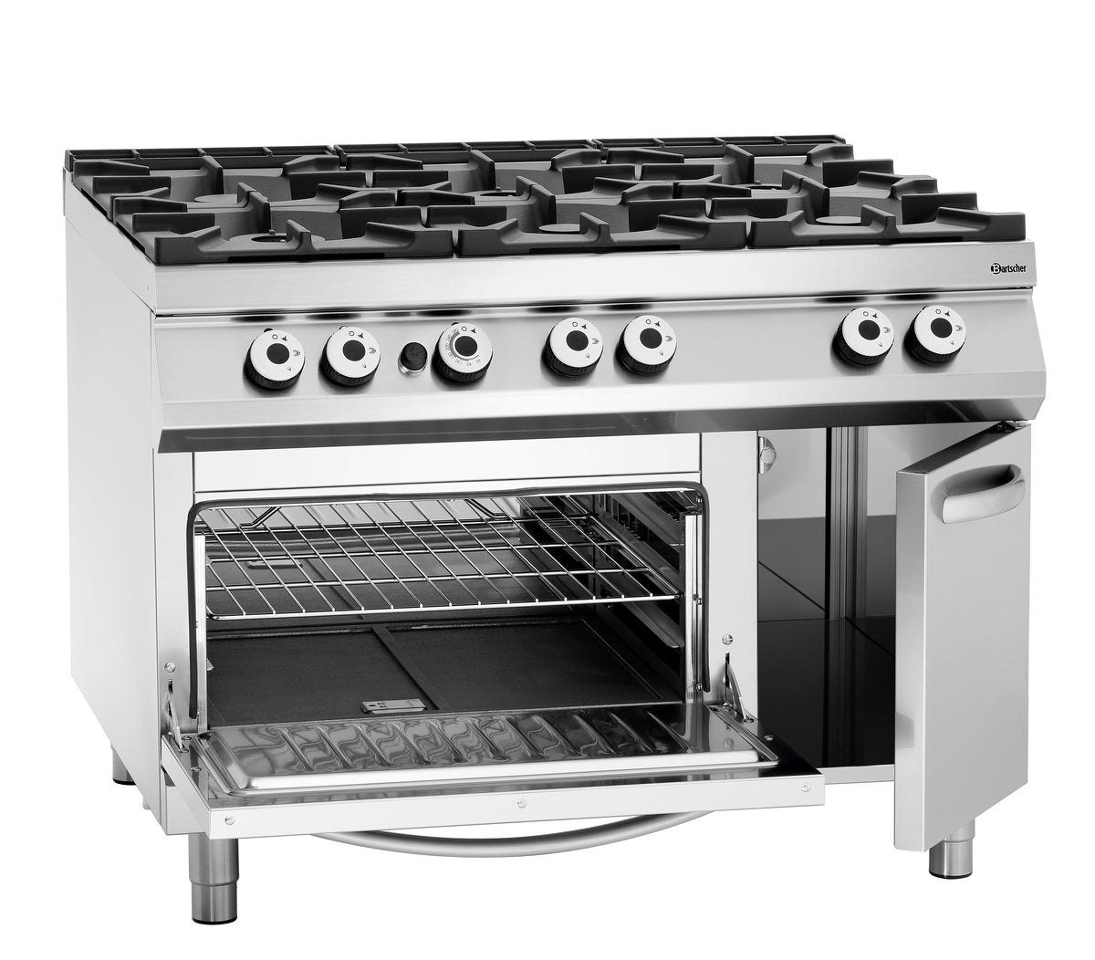 Cucina a gas a 6 fuochi, GBO 2/1GN, NS