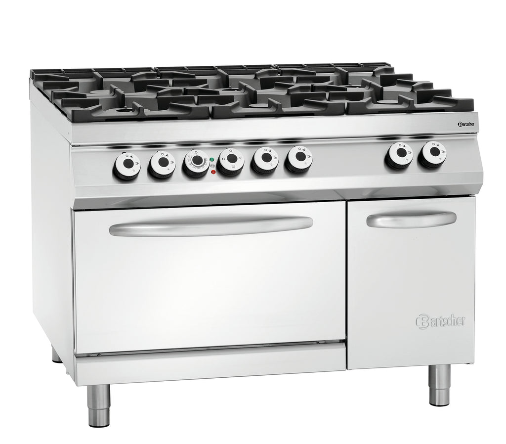 Cucina a gas a 6 fuochi, EBO 2/1GN, NS