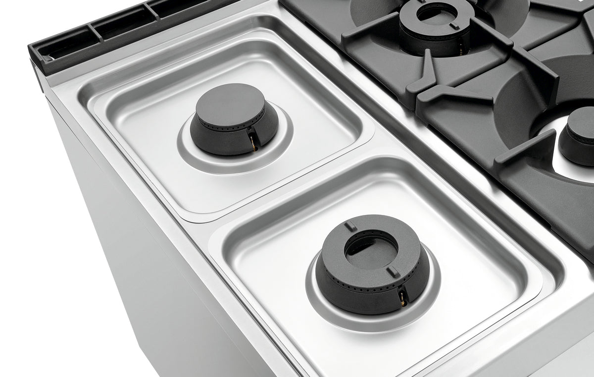 Cucina a gas a 6 fuochi, EBO 2/1GN, NS