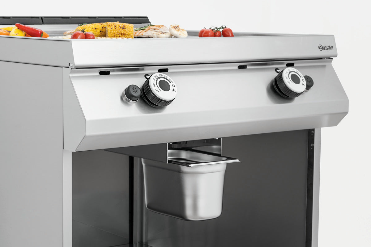 Piastra a gas Professionale , rigata, OU