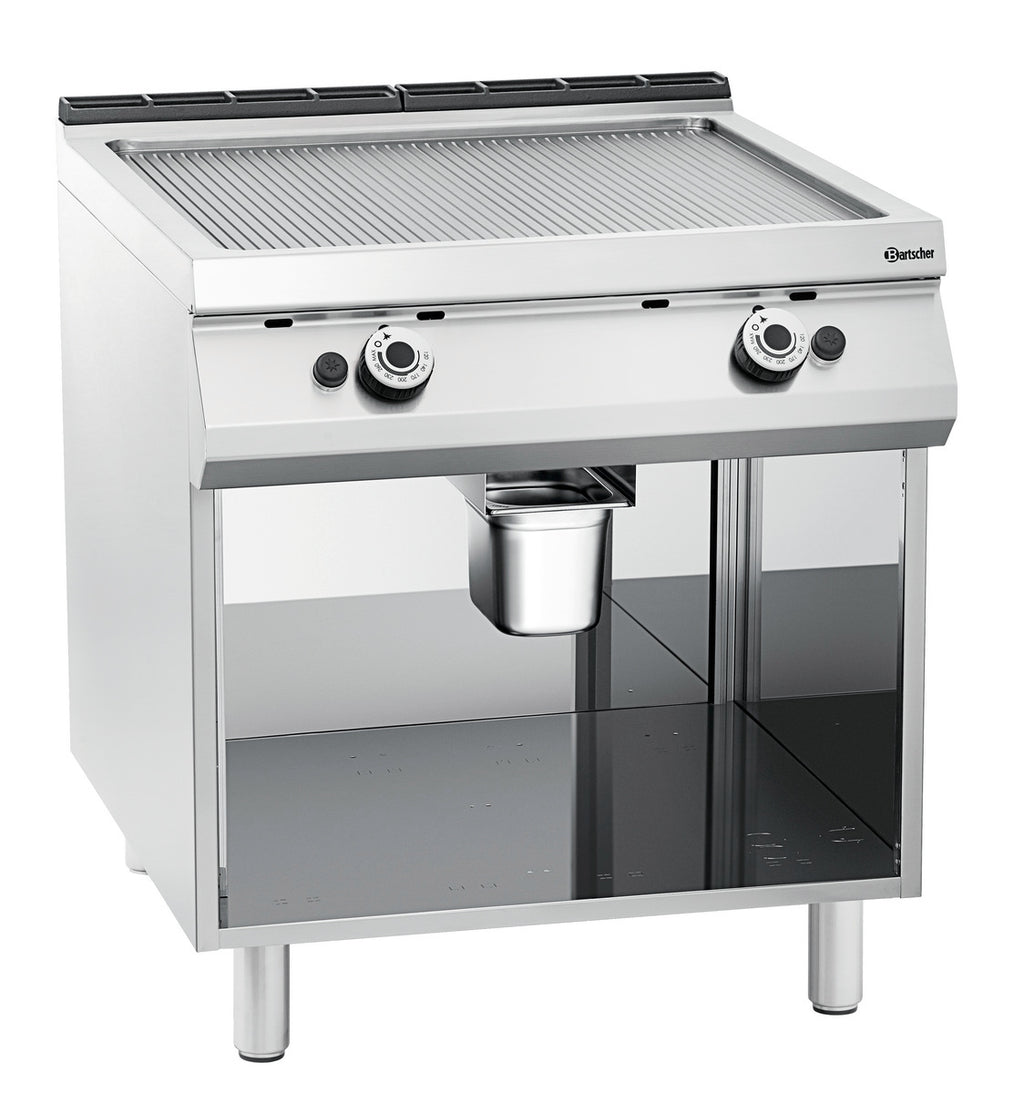 Piastra a gas Professionale , rigata, OU