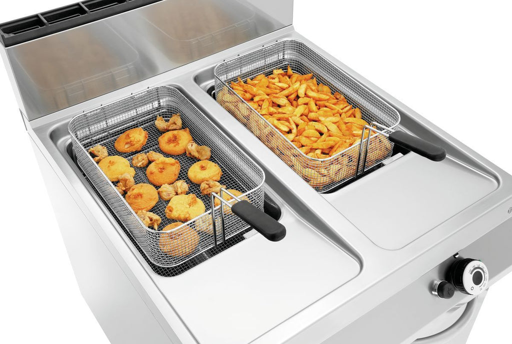 Friggitrice  Professionale verticale a gas, 2 vasche
