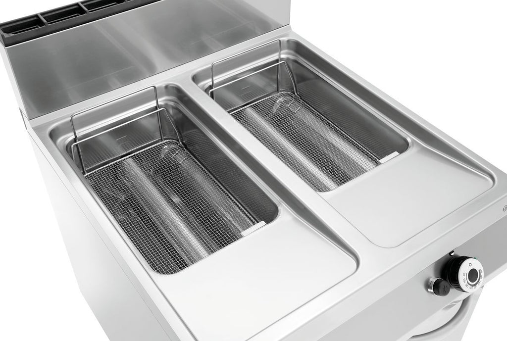 Friggitrice  Professionale verticale a gas, 2 vasche