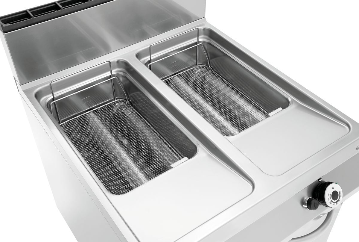 Friggitrice  Professionale verticale a gas, 2 vasche