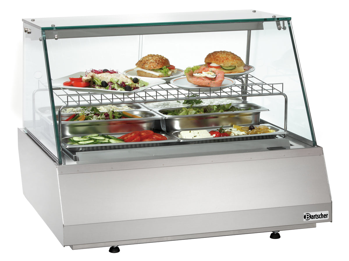 Banco frigo 2/1 GN, vetro perimetrale