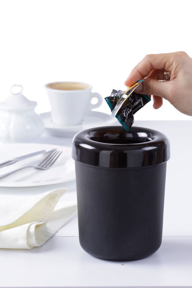 Portaposate o lettiera da tavolo, HENDI, Nero, ⌀130x(H)160mm