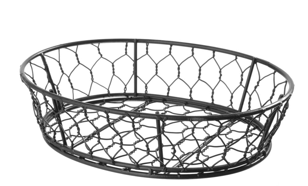 Cestino di filo metallico ovale, HENDI, 230x180x(H)60mm