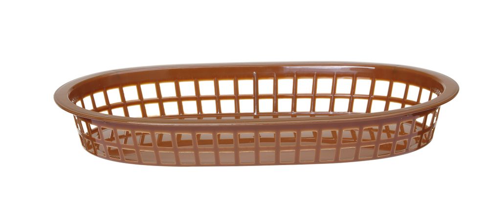 Cestini da servizio stile fast food., HENDI, Marrone, 6 pezzi, 275x175x(H)38mm