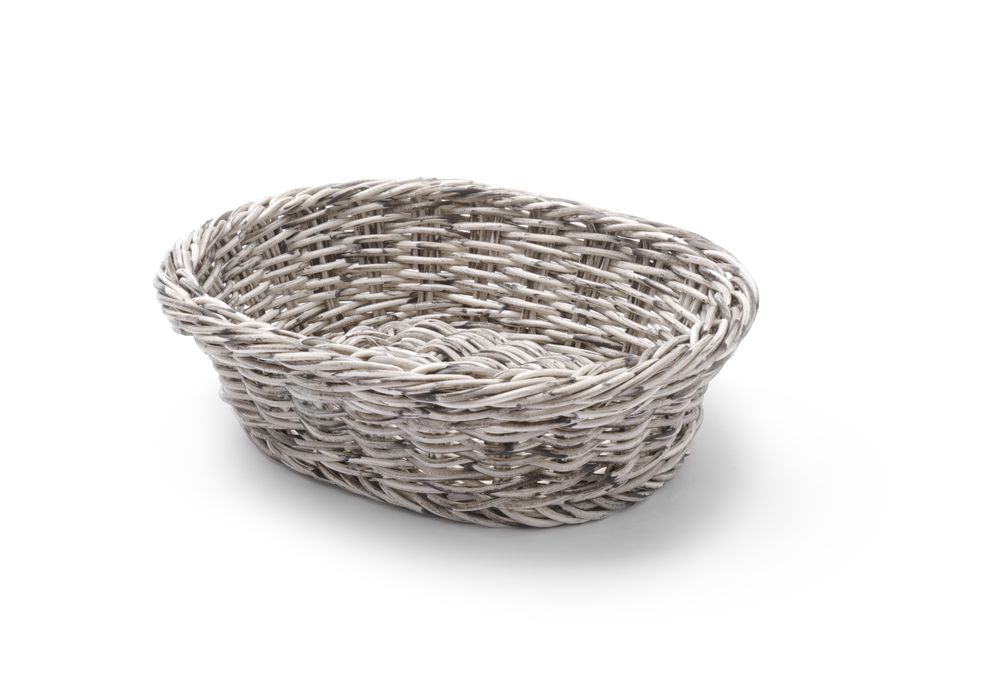 Cestino da pane ovale, HENDI, Grigio chiaro, 250x190x(H)65mm