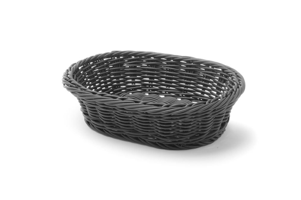 Cestino da pane ovale, HENDI, Nero, 250x190x(H)65mm