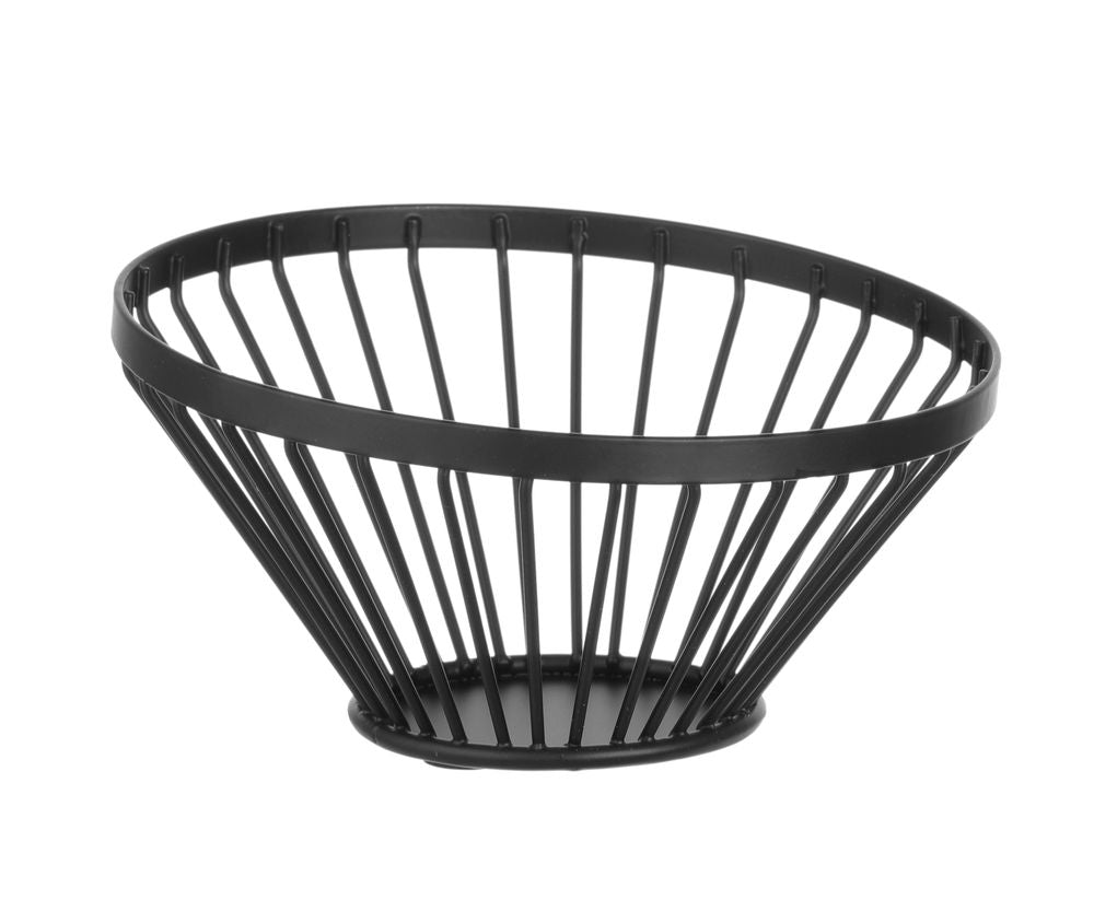 Cestino per frutta arrotondato nero, HENDI, ⌀150x(H)80mm