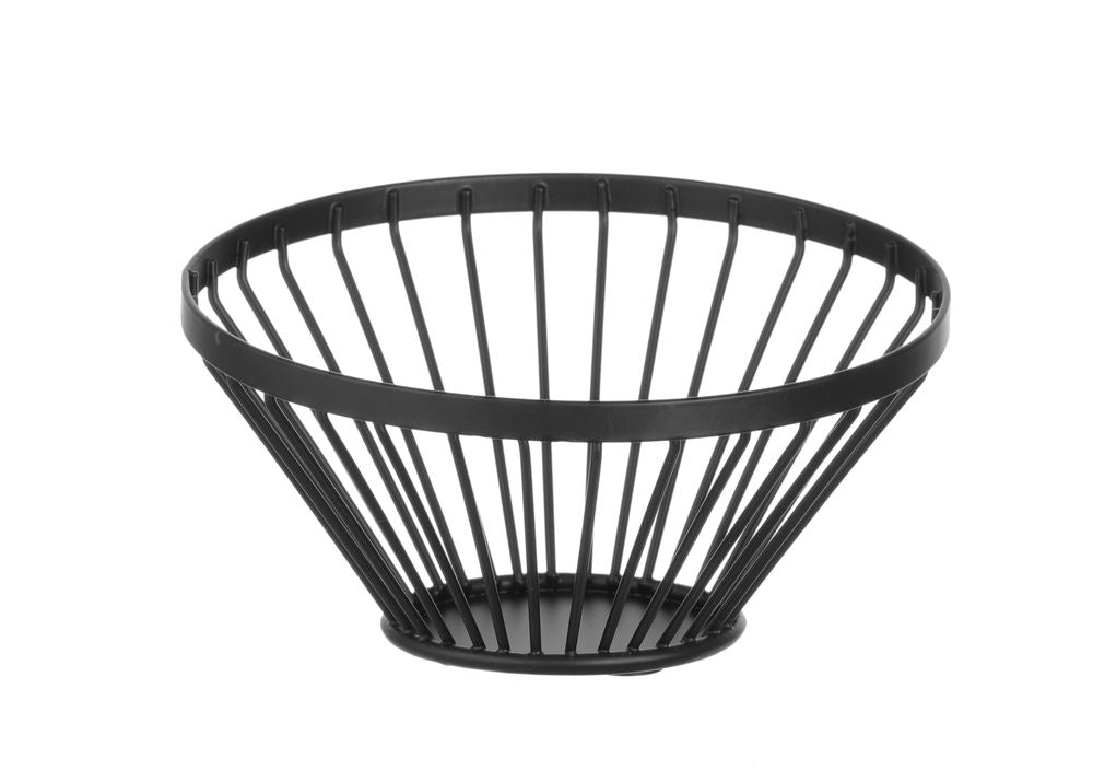 Cestino per frutta arrotondato nero, HENDI, ⌀150x(H)80mm