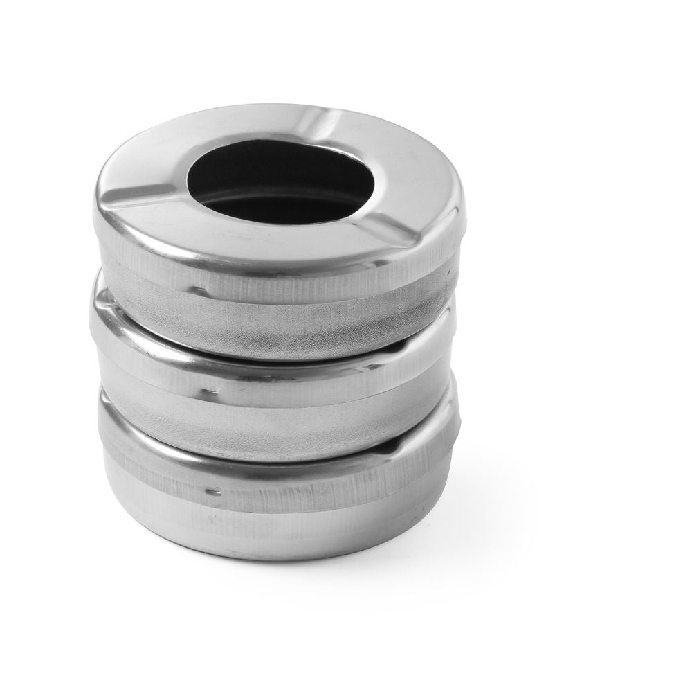 Portacenere con coperchio, HENDI, 3 pezzi, ⌀90x(H)28mm