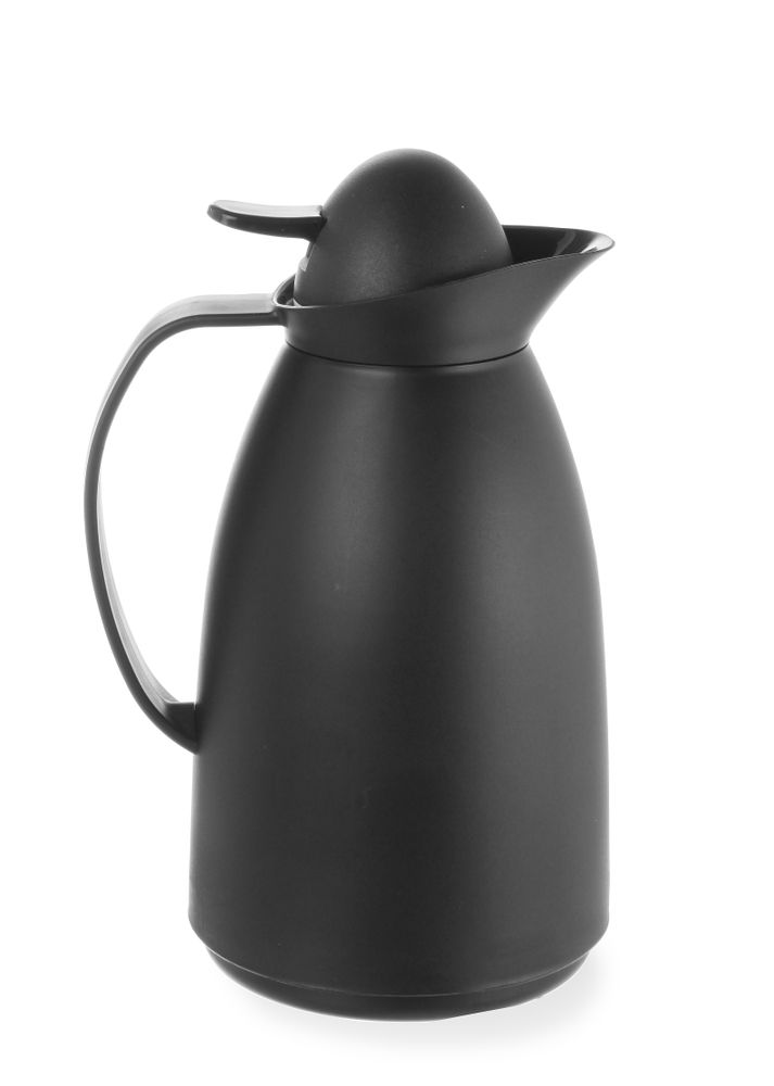 Caraffa termica con contenitore interno in vetro, HENDI, 1L, Nero, ⌀140x(H)268mm