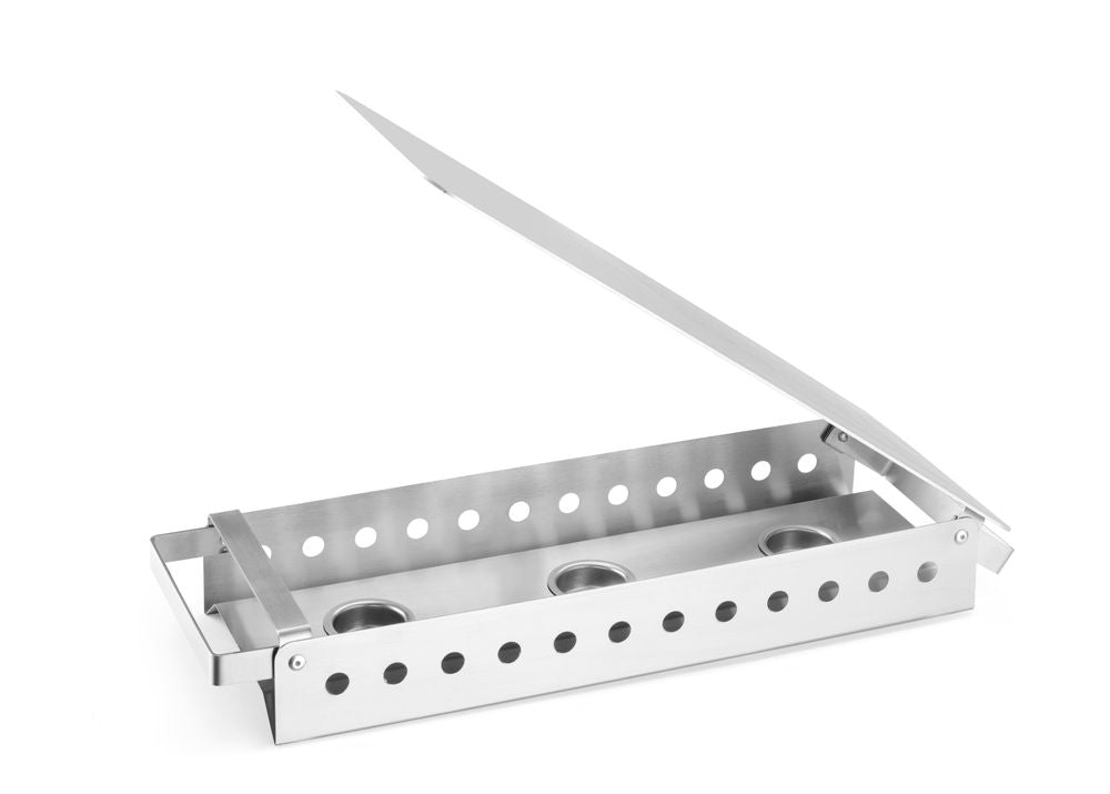Scaldapiatti con 3 portacandele, HENDI, 450x180x(H)65mm