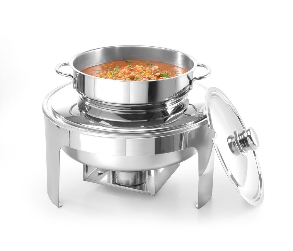 Chafing dish da zuppa finitura a specchio, HENDI, Profi Line, 10L, ⌀420x(H)380mm