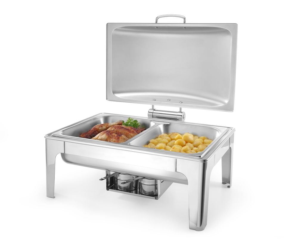 Chafing dish GN 1/1 finitura satinata, HENDI, Profi Line, 9L, 570x430x(H)290mm