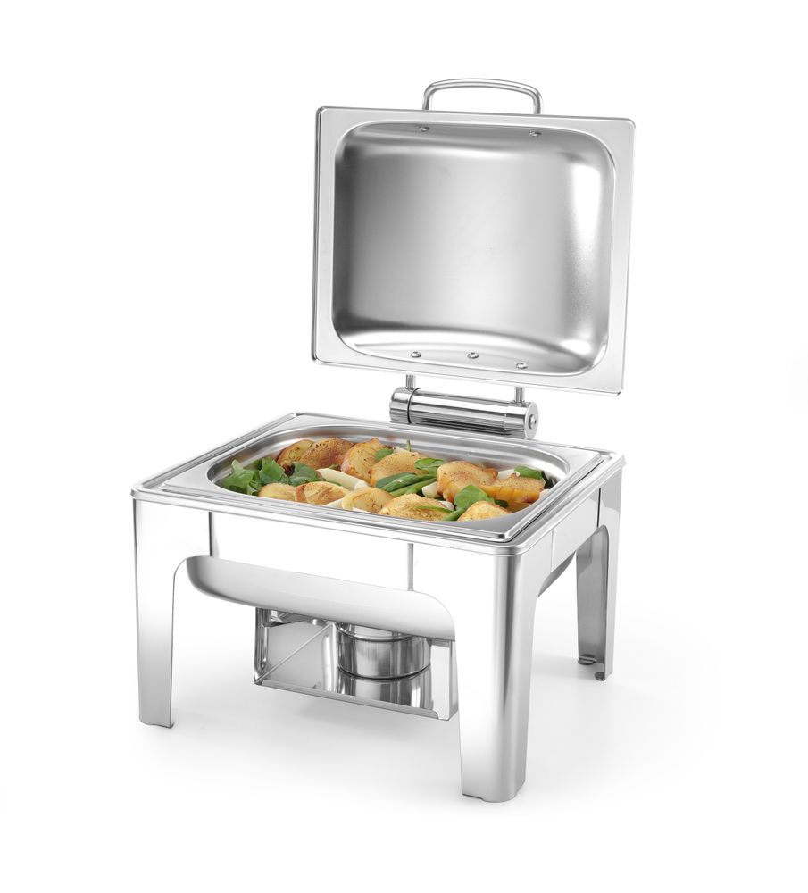 Chafing dish GN 1/2 finitura satinata, HENDI, Profi Line, 4L, 365x370x(H)280mm