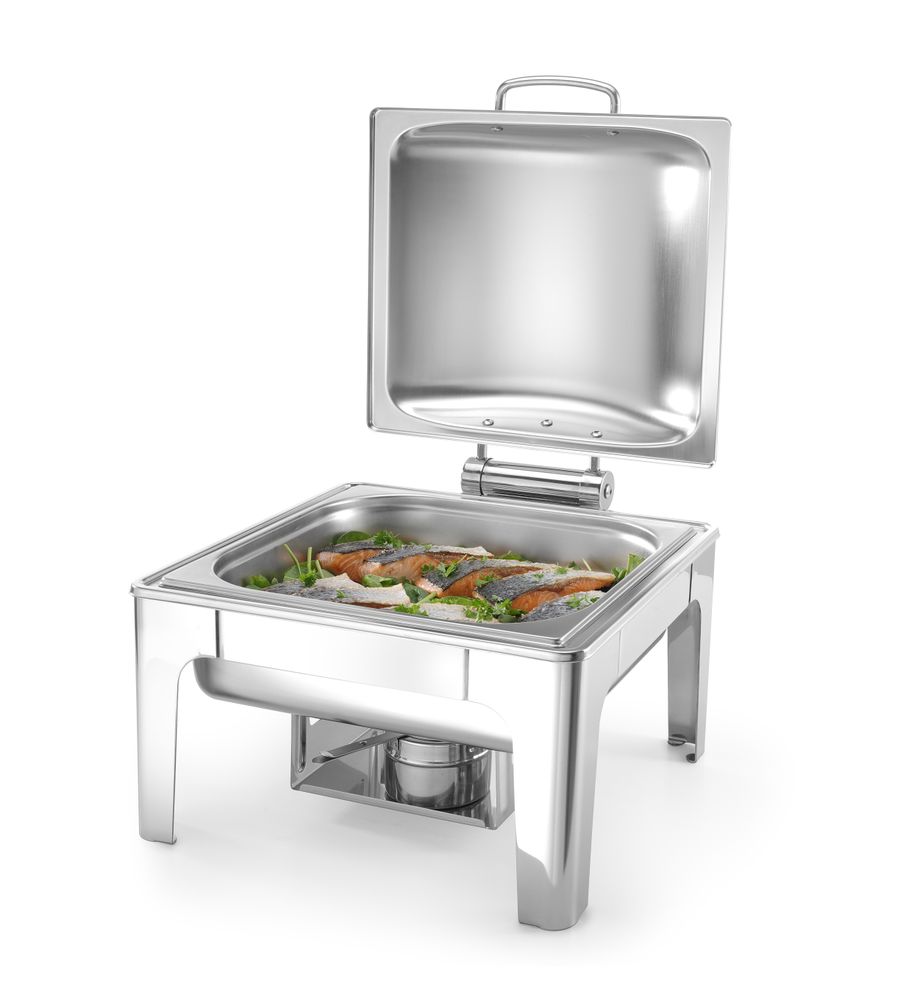 Chafing dish GN 2/3 finitura satinata, HENDI, Profi Line, 6L, 395x430x(H)290mm