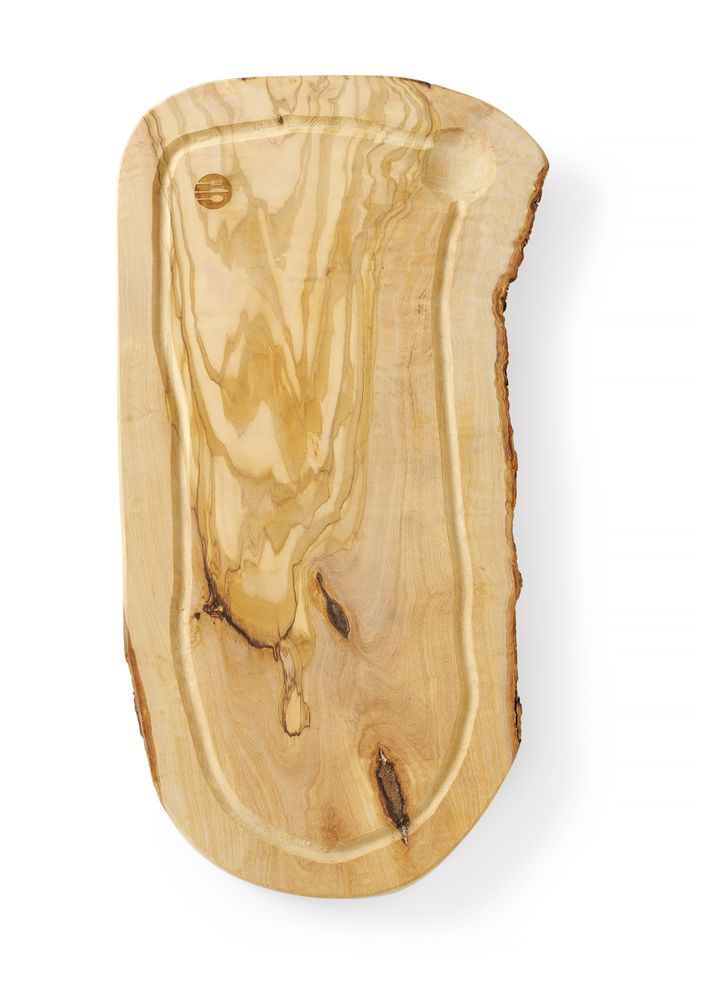 Tagliere scanalato in legno d'ulivo, HENDI, 400x250x(H)18mm