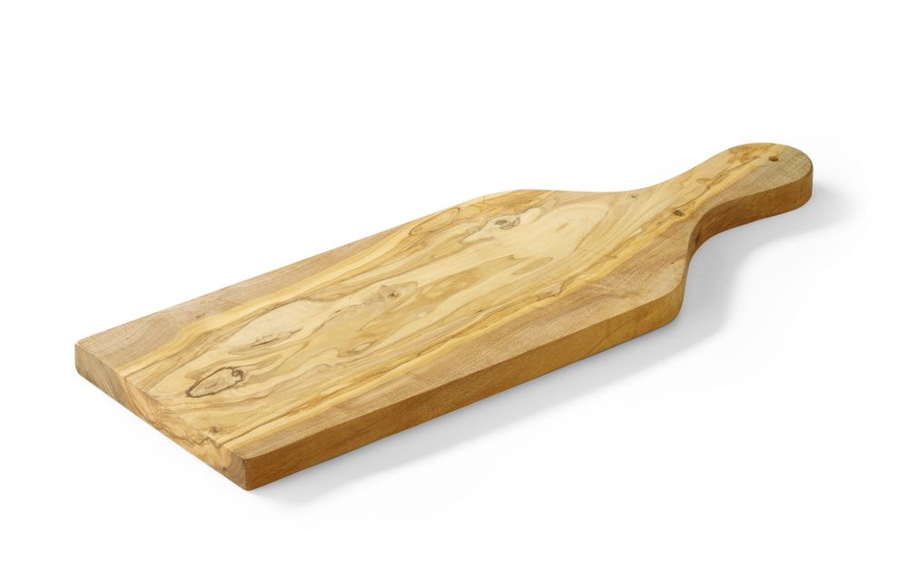 Tagliere per formaggi in legno d'ulivo, HENDI, 400x140x(H)18mm