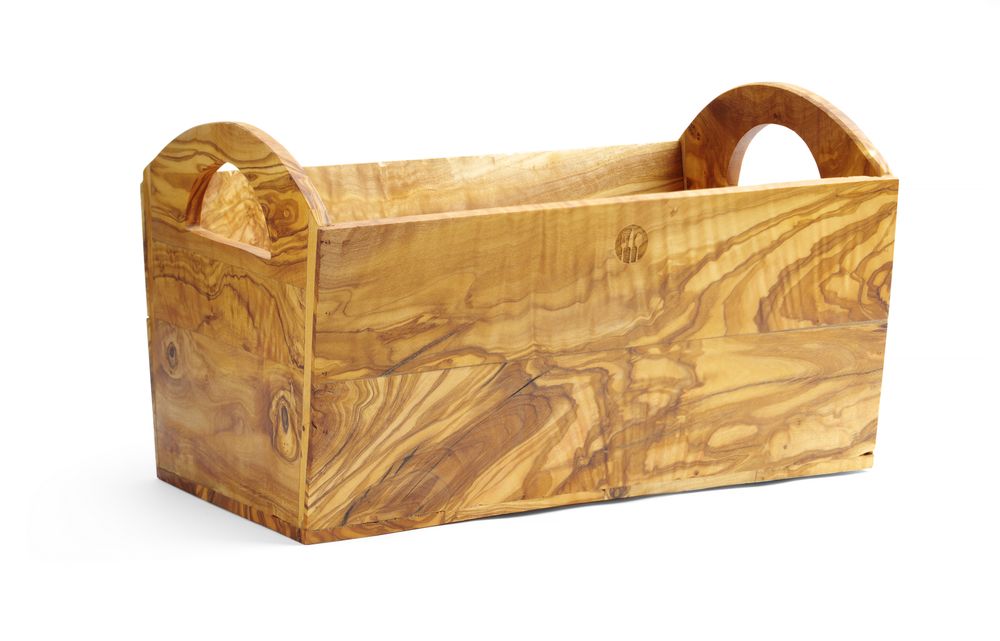 Portapane in legno d'ulivo, HENDI, 245x198x(H)194mm