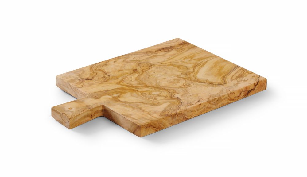 Tagliere da portata in legno di ulivo, HENDI, 340x230x(H)22mm