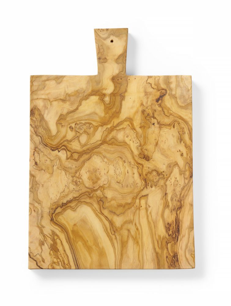 Tagliere da portata in legno di ulivo, HENDI, 340x230x(H)22mm