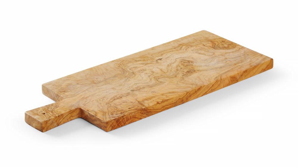 Tagliere da portata in legno di ulivo., HENDI, 480x190x(H)22mm