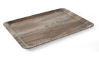Vassoio da servizio in melamina con stampa tipo legno, AmerBox, Legno scuro, 370x530mm