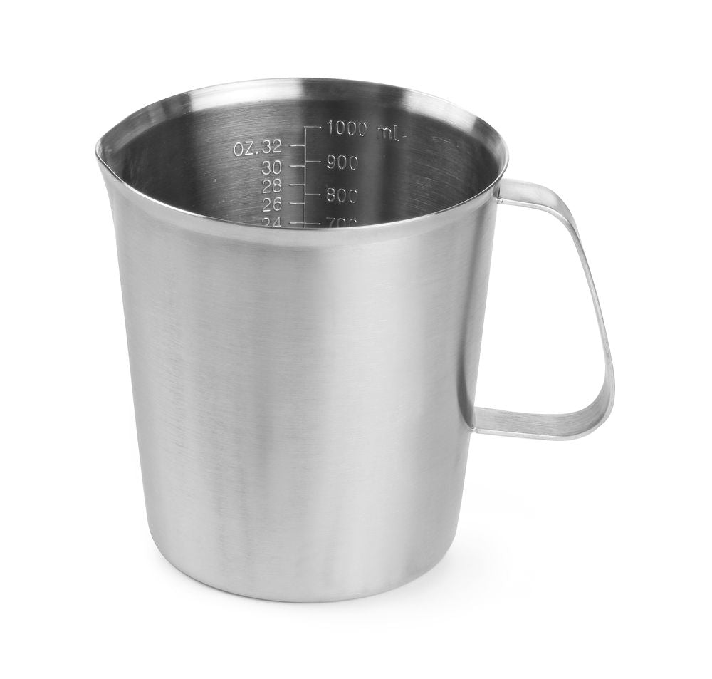 Caraffa graduata acciaio, HENDI, 1L, ⌀120x(H)130mm