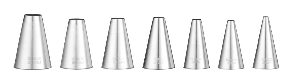Beccucci per sac a poche tonde, HENDI, ø4-6-8-10-12-14-16, 7 pezzi