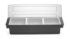 Scatola degli ingredienti – 3 contenitori, BarUp, Nero, 480x150x(H)100mm