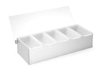 Portacondimenti da bar, BarUp, 5 contenitori, 375x140x(H)90mm