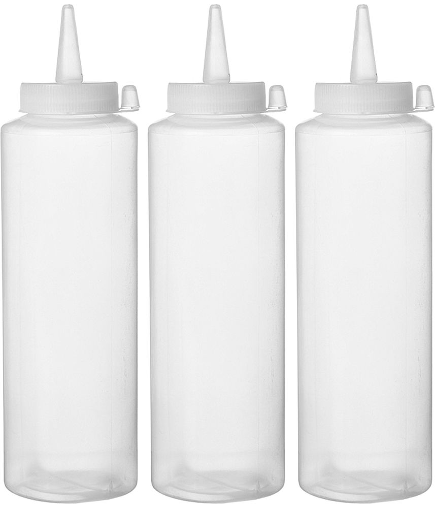 Bottiglie dosatrici - 3 pezzi, HENDI, 0,7L, Trasparente, 3 pezzi, ⌀70x(H)240mm
