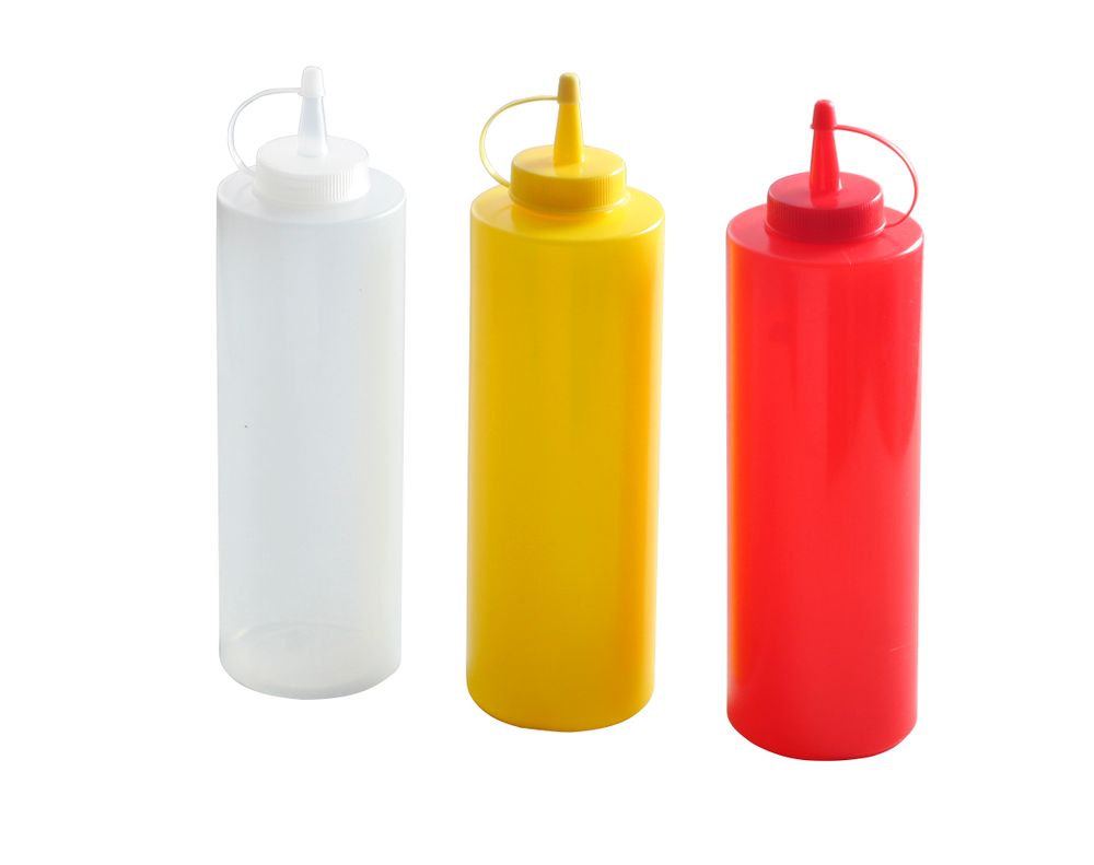 Bottiglie dosatrici - 3 pezzi, HENDI, 0,7L, Trasparente, 3 pezzi, ⌀70x(H)240mm