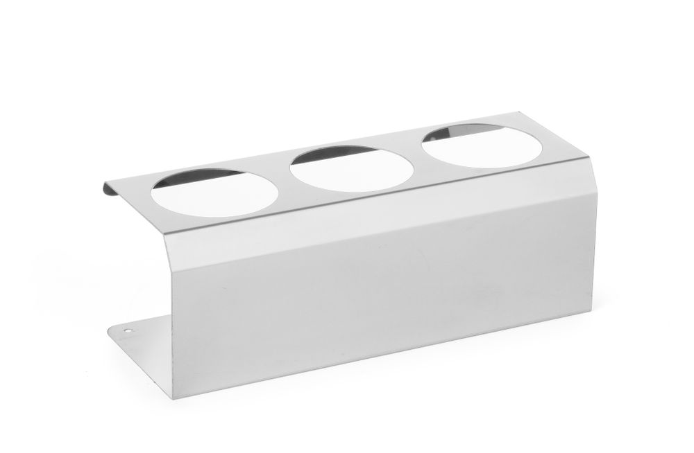 Supporto per dispenser., HENDI, 3 alloggiamenti ø70 mm, 274x102x(H)98mm