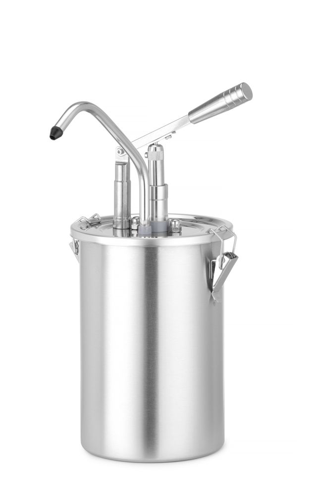 Contenitore per salsa in acciaio inossidabile con dispenser, HENDI, 4,5L, ⌀180x(H)420mm