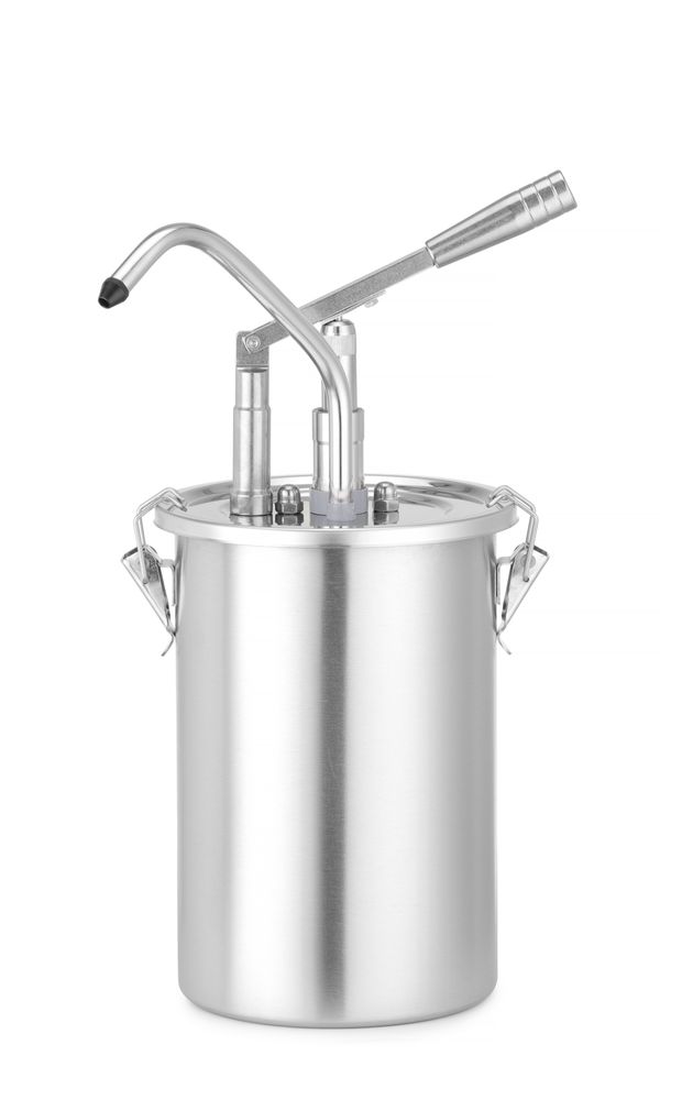 Contenitore per salsa in acciaio inossidabile con dispenser, HENDI, 4,5L, ⌀180x(H)420mm