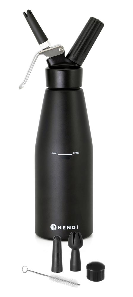 Sifone per panna nero, HENDI, Kitchen Line, 0,95L, Nero, ⌀95x(H)320mm
